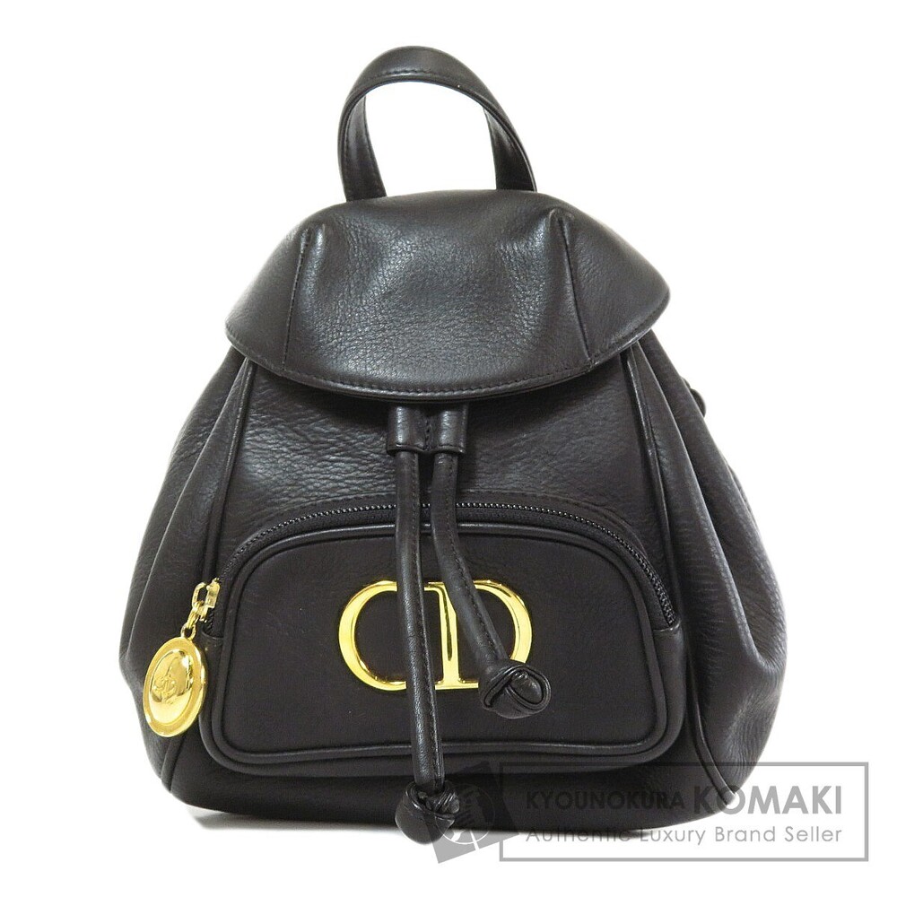 Christian Dior logo motif Backpack Rucksack Daypack leather
